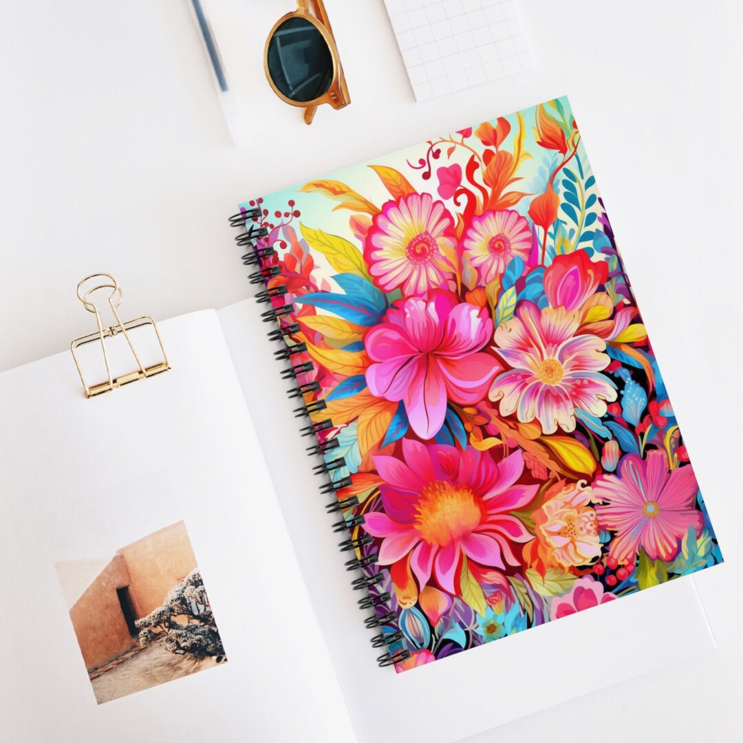 Enchanted Garden Spiral Notebook 01 - Ruled Line, Nature Travel Diary ...