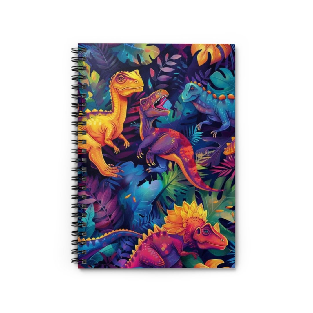 Colorful Dinosaur Spiral Notebook 01 Ruled Line Animal Journal colorful-dinosaur-spiral-notebook-01-ruled-line-animal-journal