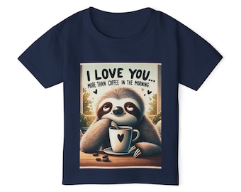 T-shirt I Love you MORE Sloth Heavy Cotton™ pour tout-petit