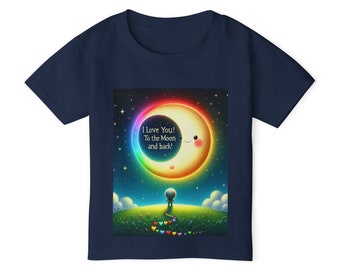 T-shirt I Love you to the Moon Heavy Cotton™ pour tout-petit