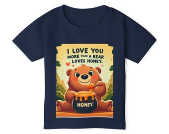 T-shirt I Love you MORE Bear Heavy Cotton™ pour tout-petit