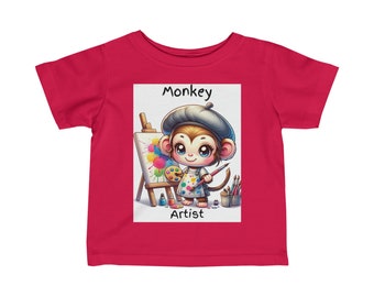 Monkey Artist Infant Fine Jersey Tee