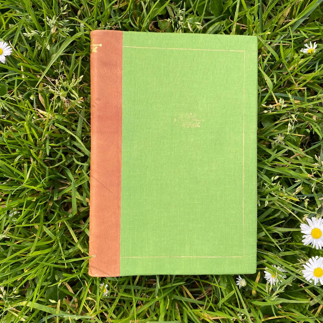 Green and Gold Book Cover - THICK - Leather and Book Cloth Embossed ...