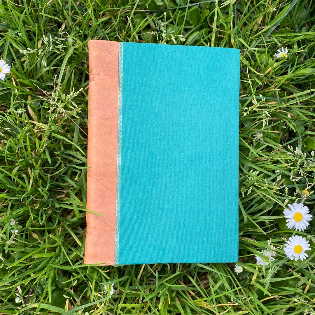 Green and Gold Book Cover - THICK - Leather and Book Cloth Embossed ...