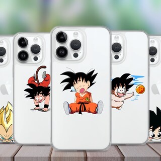 Custodia Flessibile Trasparente Per IPhone 15 Con Personaggi Dragon Ball | Licenza Ufficiale | Cover Protettiva Antiurto