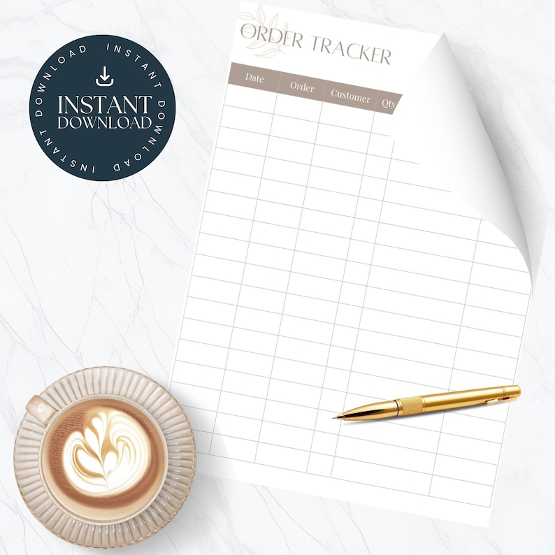 Custom Cake Order Tracker Template for Home Bakery | Printable Design ...