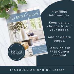 Seller Pre-Listing Presentation, Real Estate Template, Real Estate Marketing, Seller Guide, Canva, Real Estate, Realtor, REBG