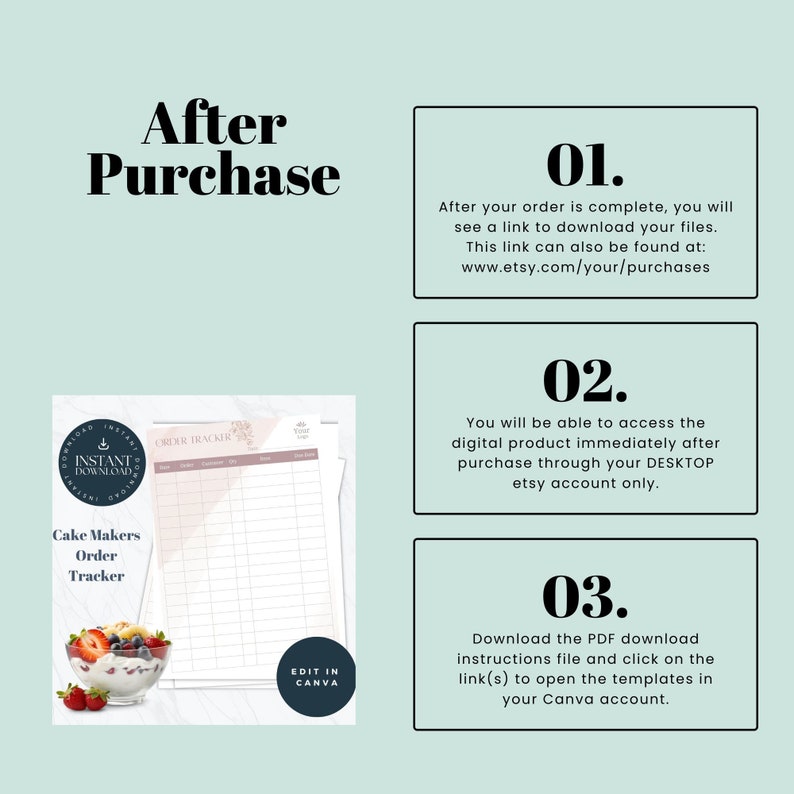 Custom Cake Order Tracker Template | Printable Design for Cake Makers ...
