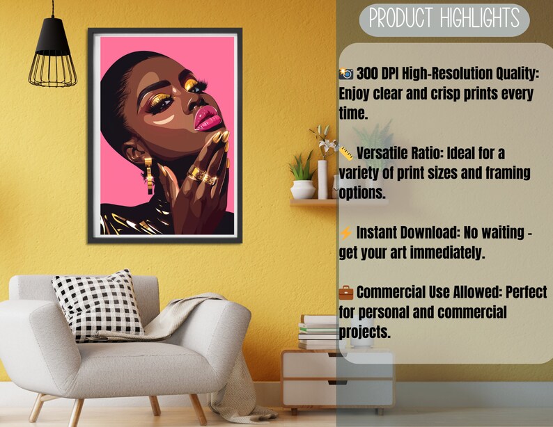 Afrocentric Air Generated Art african Queen Instant Download Persona