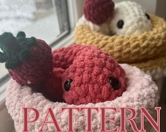 Cake Snake Crochet Pattern: Low Sew Amigurumi (Digital Pattern)