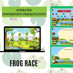 Frog Race Powerpoint Game: Customizable Classroom Activity (digital ...