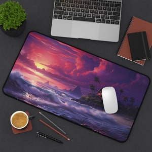 Coastal Cottage | Anti-Slip Desk Mat | Workspace Decor | Gamer Gift | Home Office | Game Mat | Mousepad | Gift for Nature Lover | Mousepad