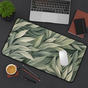Sage Garden | Anti-Slip Desk Mat | Workspace Decor | Botanical Aesthetic | Home & Office | Deskoration Gift | Green Mousepad | Sage Desk Pad
