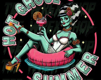 Hot Ghoul Summer PNG, Clipart for DTF or TShirt Printing