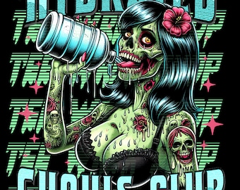 Hydrated Ghouls Club PNG, clipart pour impression DTF ou t-shirt