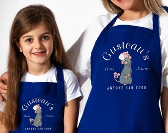 Personalized Ratatouille Family Apron, Chef Mouse, Anyone Can Cook