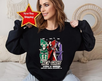 The Hex Girls Sweatshirt, The Hex Girls Rock Band Shirt, Halloween Retro 90s Shirt, The Hex Girls Lover Gift, Spooky Season Sweater