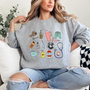 Nurse Sweatshirt and Hoodie, For Work Cute Nurse Shirt Nurse t-shirt Tshirt RN Nurse Shirt Registered Nurse Shirt Nursing School