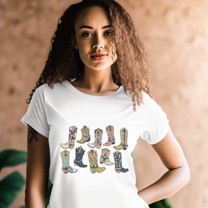 Cowgirl Boots Shirt, Country Concert Tee, Western Graphic Tee for Women, Oversized Graphic Tee, Cute Country Shirts, Cowgirl Shirt, Western