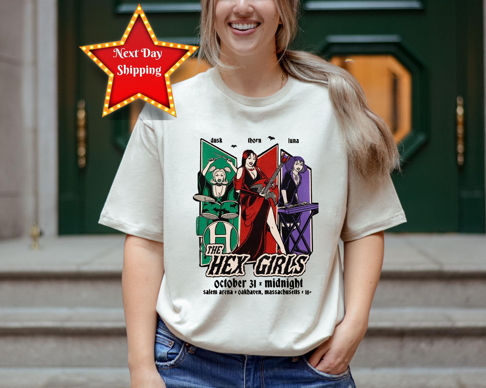 The Hex Girls Music Tour T-Shirt 2023 - 100% Katoen, Wit, Voor Fans En Muziekliefhebbers