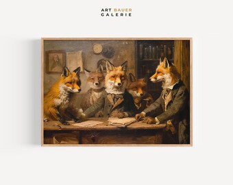 Industrie | Fox Art, zakelijke print, kantoordecoratie, dierenkunstwerk, digitale kunst