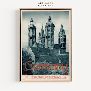 Germany Travel Poster, 1920s | Vintage German Art, European Wanderlust, Retro Travel Decor, Digital Download