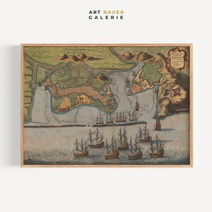 Landkarte Cabo St. Augustin | Janssonius, 1651 | Antike Karte, seltene Vintage Karte, Cabo Reisekarte, digitaler Download