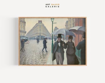 パリの街路; 雨の日 | カイユボット、1877年 | 印象派美術、フランスの