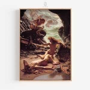 Cave of the Storm Nymphs | Edward Poynter, 1903 | Nymphs Painting, Mythological Art, Sirens Artwork, Digital Art