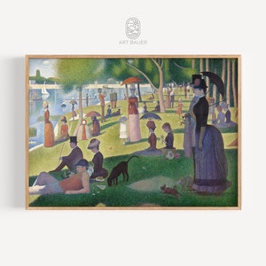 La Grande Jatte, Georges Seurat | Parisian Scene, French Fashion, Gift for Artist Pointillism Art Print (1886)