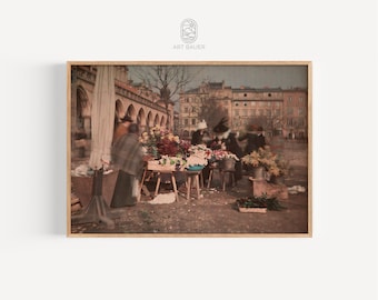 Market Square in Krakow, Poland (1915) | Krakow Wall Art, Market Square Print, Vintage Photo Print, Digital Download