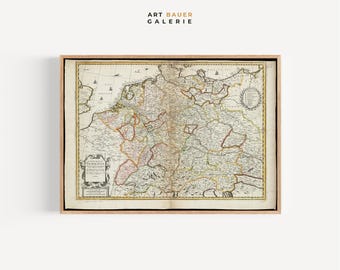 ドイツの新地図 | 1673 | ドイツ地図アート、室内装飾アート、博物館