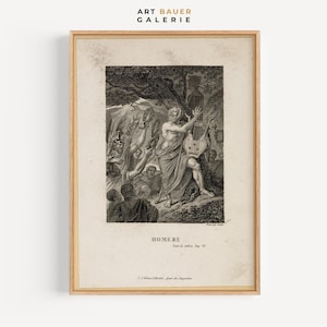 Plakat Homera | 1821 | Literatura grecka, Poezja epicka, Historyczna sztuka ścienna, Sztuka do pobrania