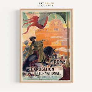 Rom Internationale Ausstellung Poster, 1911 | Weltausstellung Poster, Jugendstil Poster, Antiquität Werbung, Digital Art