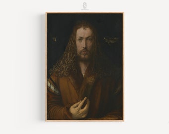 Autoportrait, Albrecht Dürer | Impression Renaissance, portrait détaillé, art allemand du XVIe siècle, téléchargement numérique (1500)