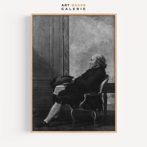 Benjamin Franklin | William Babcock, 1876 | Patriotic Decor, American History, Colonial Portrait, Digital Download