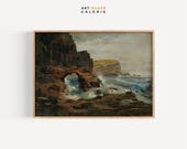 Tunnel Rock, Cape Schanck, Victoria | Chevalier, 1862 | Tunnel Rock Art, Coastal Home Decor, Australian Seascape, Digital Art