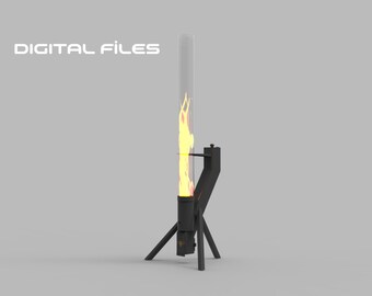 Rocket Stove,  PELLET STOVE, Feuerseule, Pelet Sobası, Missile Pellet Stove Plan Pdf Dxf Igs Profile Laser