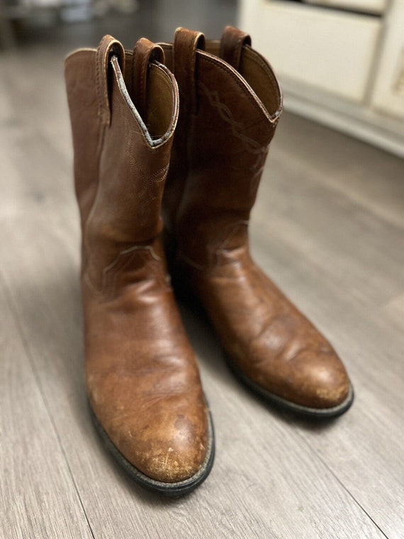 Ariat 10.5D Men's Vintage Brown Cowboy Boots - image 3