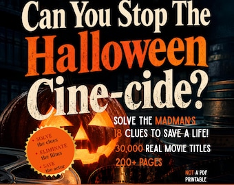Interactive Halloween Movie Mystery Puzzle | Solve 18 Clues to Find Film (Digital Download)