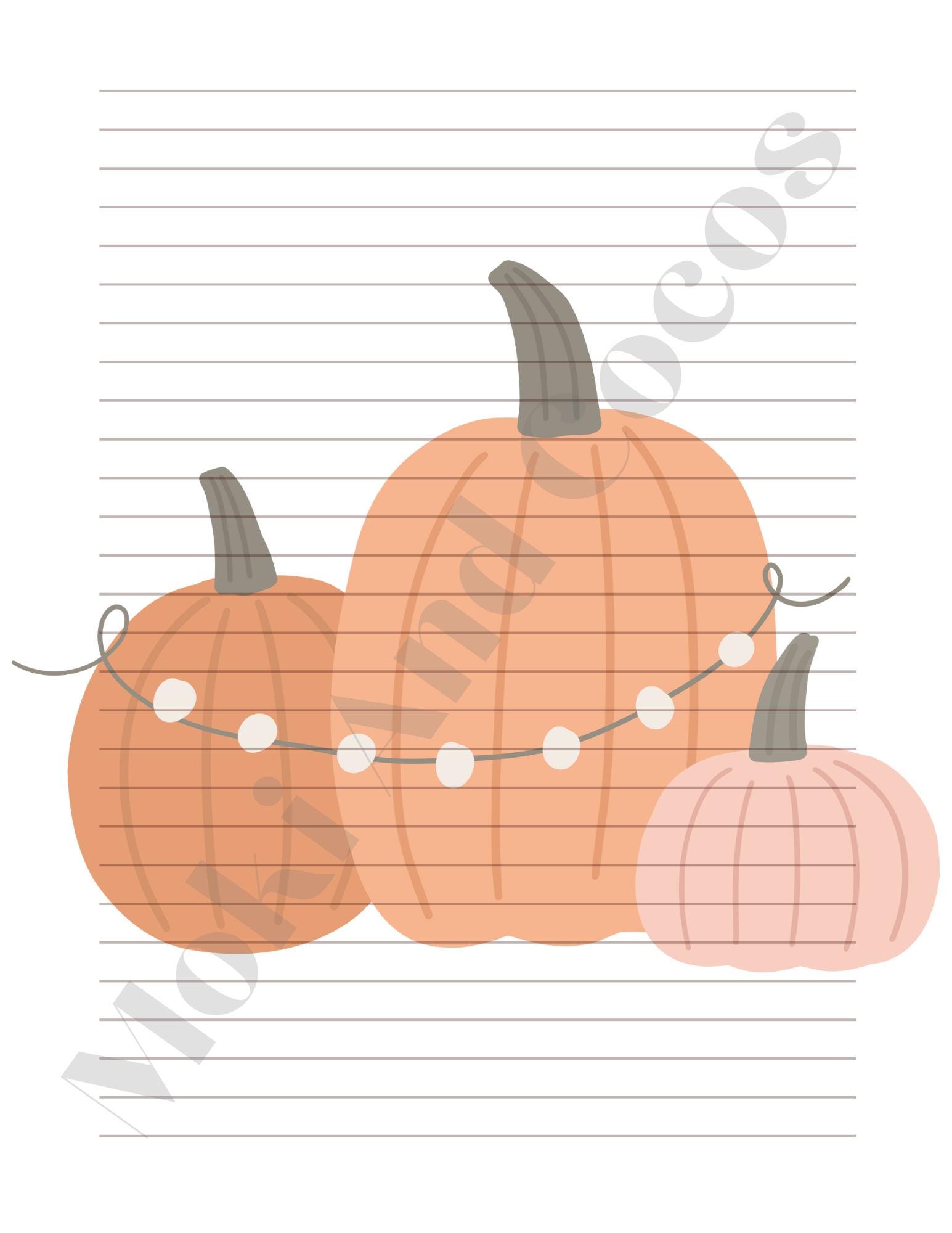Kawaii Autumn Stationery Set | 10 Cute Printable Pages + BONUS Pattern ...
