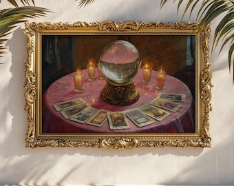 Candlelit Tarot Art Print: Mystical Boho Decor