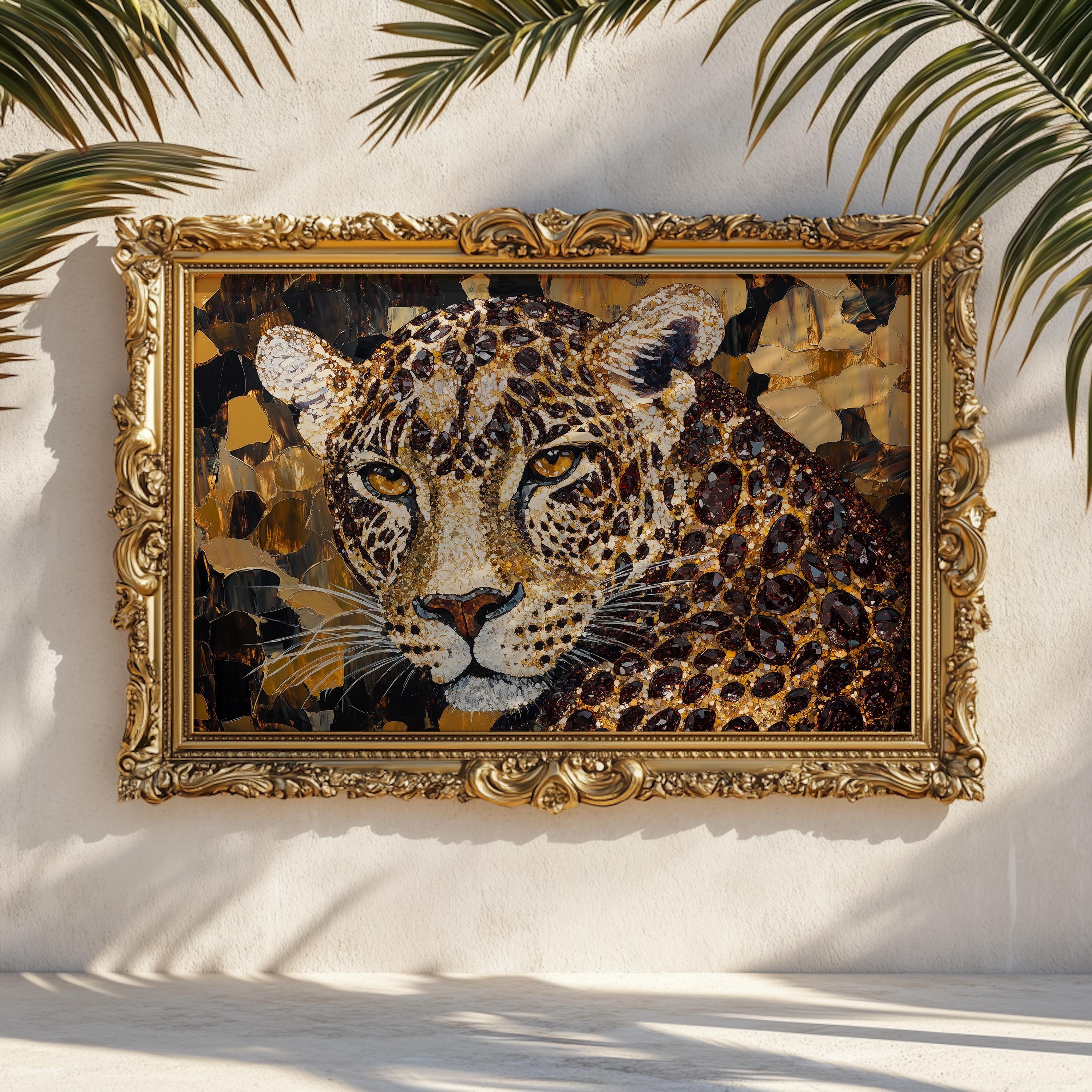 Vintage Amber Leopard Print: Mid-century Modern Glam Wall Art - Etsy