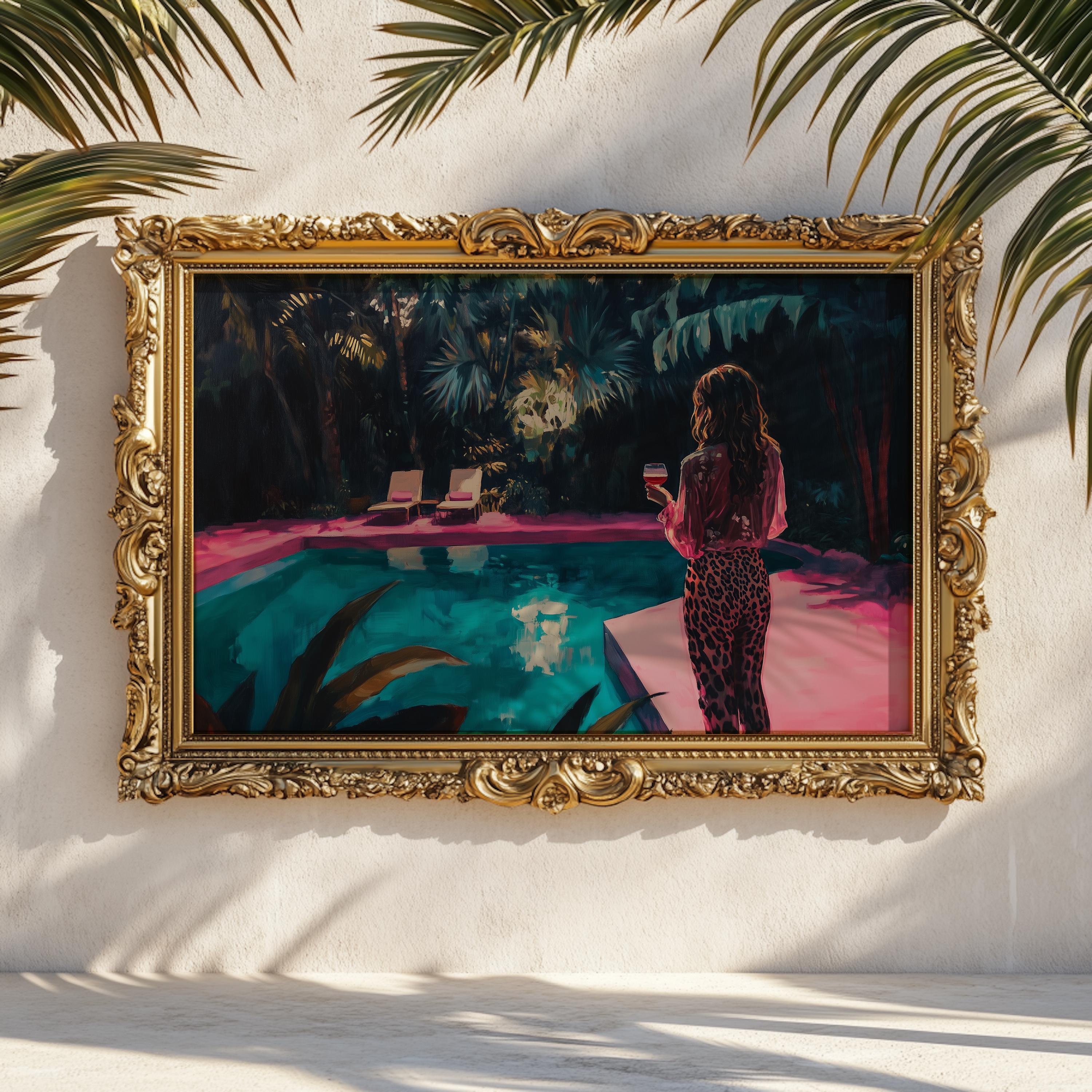 モノクロアート写真「Woman at the Pool」額装 インテリア モノクロアート写真「Woman at the Pool」額装 インテリア Amazon.com
