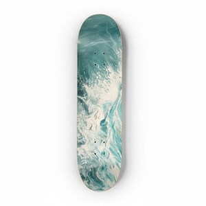 Ocean Skateboard Deck Duo: Waves and Sand Beachy Wall Art Decor Waves only