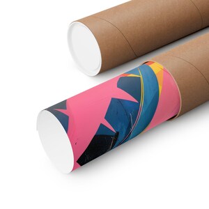 Tropical Abstract Wall Art Print: Colorful Palm Art, Retro Miami Inspired Decor image 3