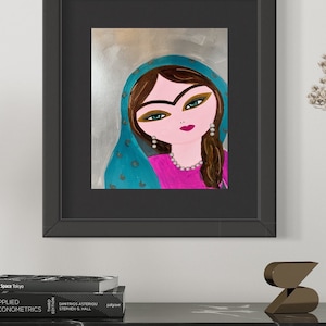 Qajar Iranian woman inspired painting