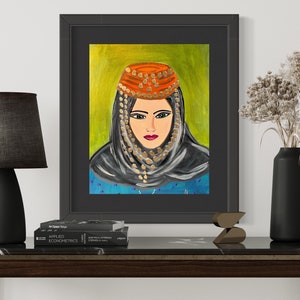 Qajar iranische Frau inspirierte Malerei