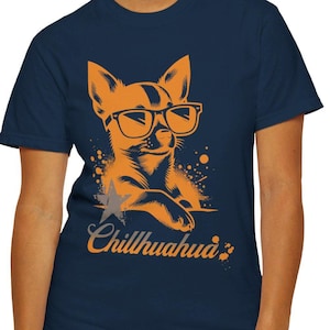 Chillhuahua Darker Colored Tee Shirts, Funny Dog Top, Chihuahua T-Shirt, Chill Vibes, Pet Lover Gift, Silly Puppy, Street Art Style