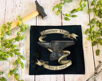 Shirt, blacksmith, hammer, hammer high, fire and steel